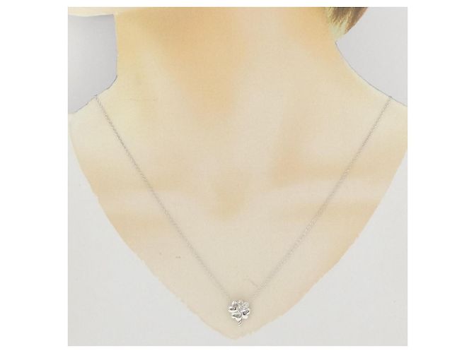 Autre Marque Collana in diamante quadrifoglio Au750 Argento - vista 6