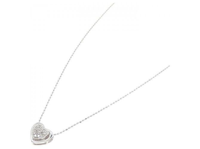 Autre Marque Collana in diamante a forma di cuore 2 vie Au750 Argento - vista 2