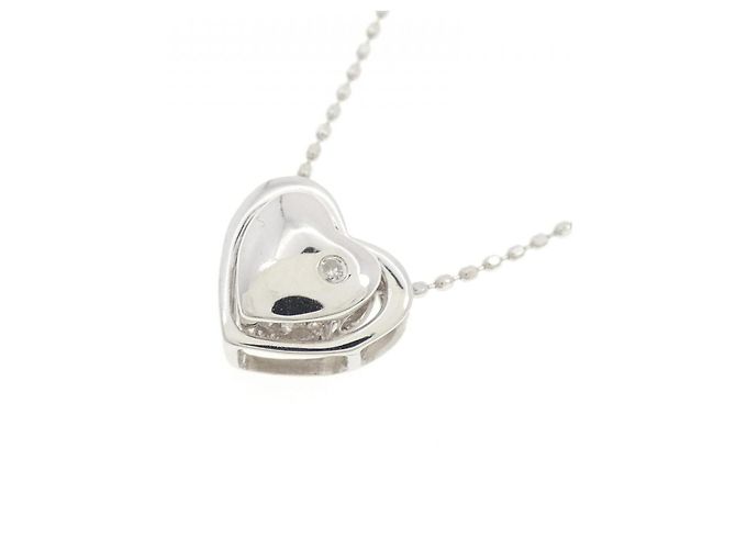 Autre Marque Collana in diamante a forma di cuore 2 vie Au750 Argento - vista 4
