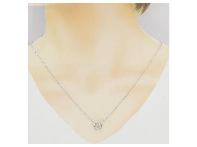 Autre Marque Collana in diamante a forma di cuore 2 vie Au750 Argento - vista 8