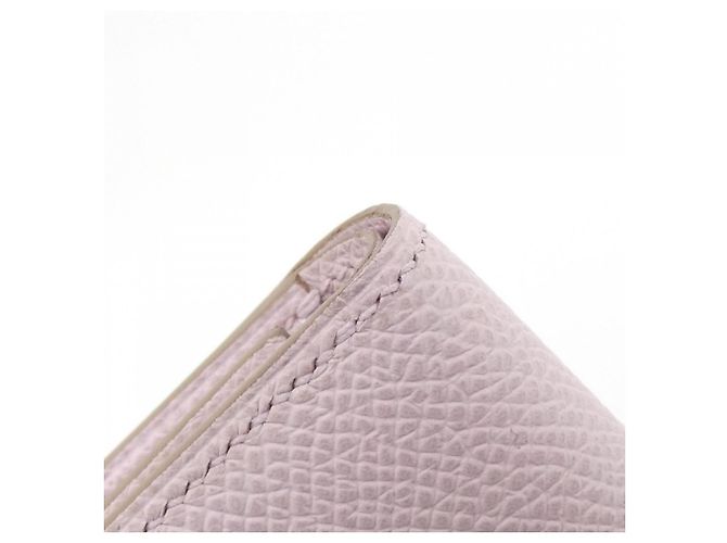 Béarn Hermès Cartera Hermes Bearn Combine en Epsom Rosa - vista 3