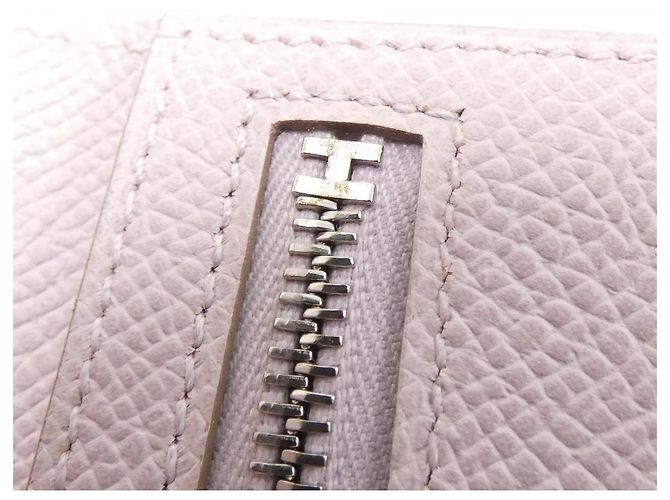 Béarn Hermès Cartera Hermes Bearn Combine en Epsom Rosa - vista 6