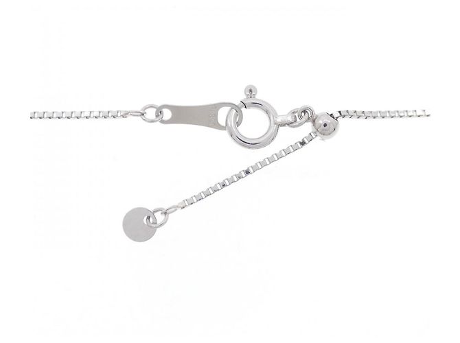 Autre Marque Platin-Diamant-Halskette Silber - Ansicht 5