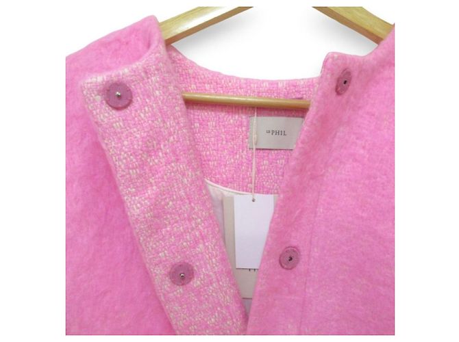 Autre Marque LE PHIL Chaleco Cocoon de Tweed Maria Kent Rosa - vista 4