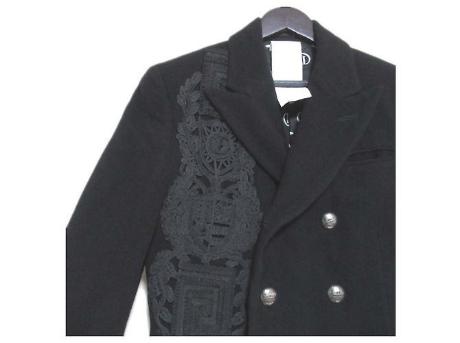 Autre Marque Chaqueta de sastre de doble botonadura bordada LUNA MATTINO Negro - vista 3