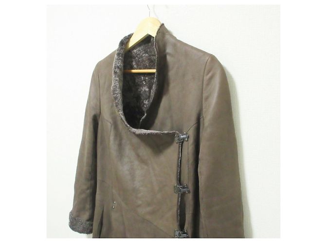 Autre Marque Abrigo de shearling Karl Donoghue Castaño - vista 4