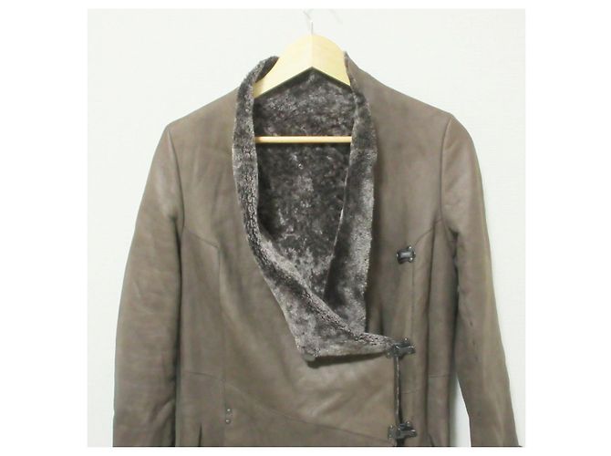 Autre Marque Abrigo de shearling Karl Donoghue Castaño - vista 7