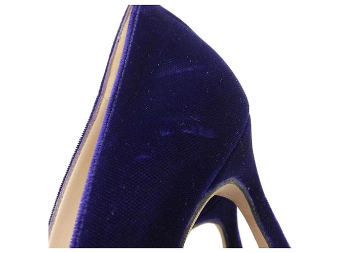 BB90 Samt Pumps von Manolo Blahnik Lila - Ansicht 4