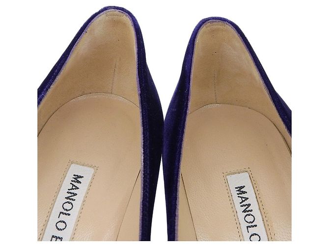 BB90 Samt Pumps von Manolo Blahnik Lila - Ansicht 5