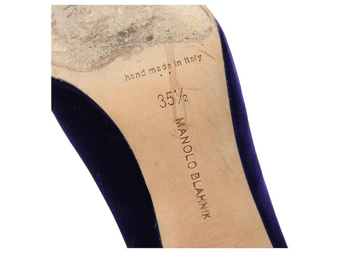 BB90 Samt Pumps von Manolo Blahnik Lila - Ansicht 8