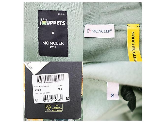 Moncler Genius 1952 x Disney OS MUPPETS Suéter de Algodão Verde - vista 9