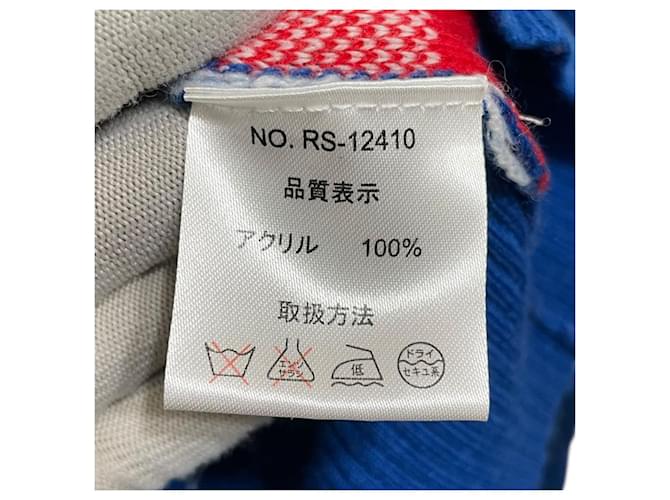 Autre Marque Russeluno Strick Golfpullover Rot Blau - Ansicht 7