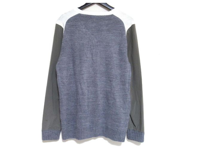 Autre Marque CIDAM Nylon Strickpullover von Russeluno Braun Weiß Khaki - Ansicht 2