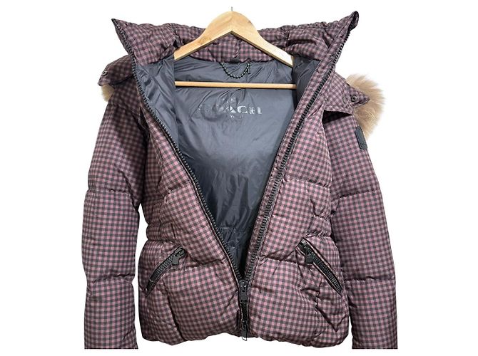 Giacca Coach Check Marrone - vista 4