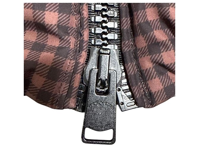 Giacca Coach Check Marrone - vista 5