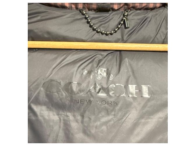 Giacca Coach Check Marrone - vista 6