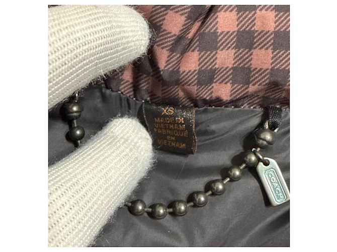 Giacca Coach Check Marrone - vista 7