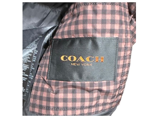 Giacca Coach Check Marrone - vista 8