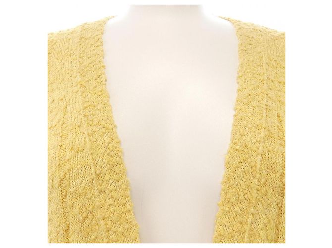 Cárdigan largo Chanel Amarillo - vista 6