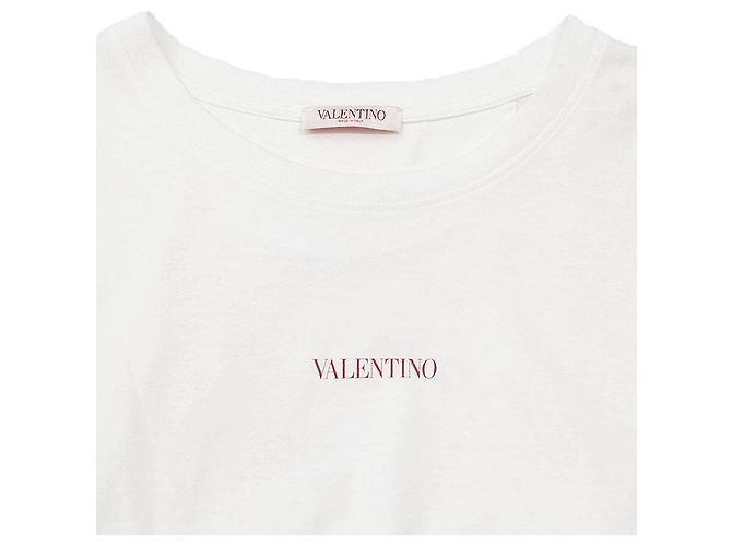 Camiseta de algodón Valentino Blanco Roja - vista 2