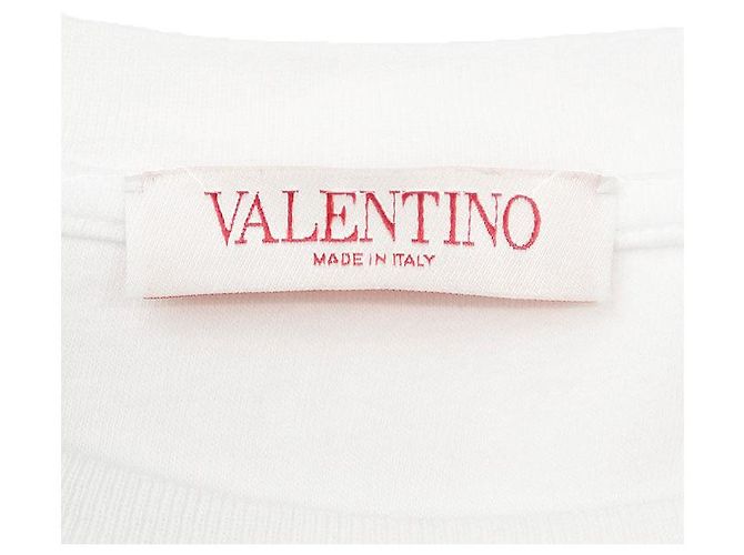 Camiseta de algodón Valentino Blanco Roja - vista 7