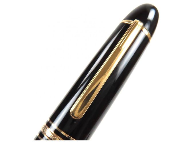 Pluma Montblanc Meisterstück 149 en oro de 14K Negro - vista 8