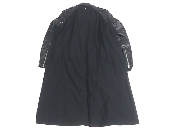 Abrigo de traje de cuero Sacai Schott Negro - vista 4