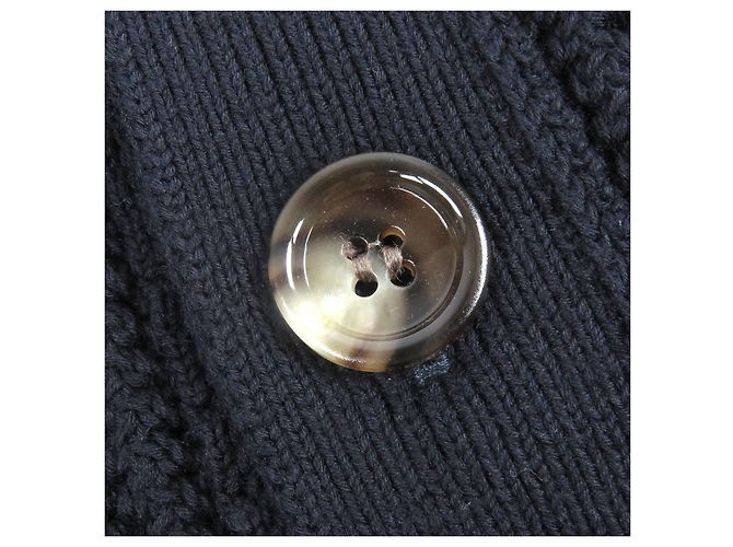 Cárdigan de punto de algodón Gucci Azul Azul marino - vista 5