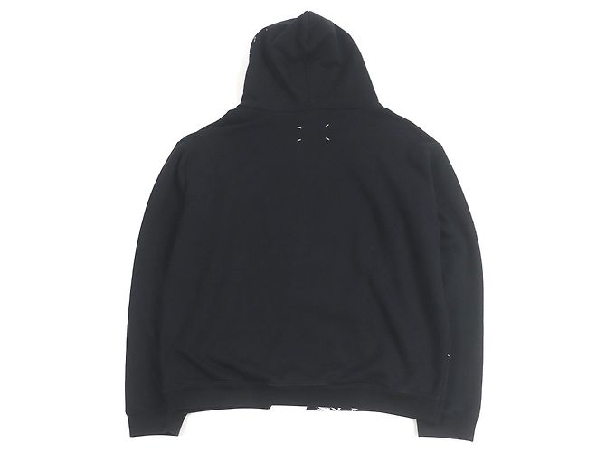 Maison Martin Margiela Hoodie mit diagonale Farbeffekt Maison Margiela 10 Schwarz - Ansicht 3