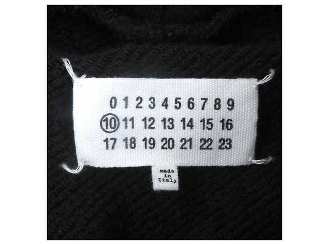 Maison Martin Margiela Hoodie mit diagonale Farbeffekt Maison Margiela 10 Schwarz - Ansicht 6