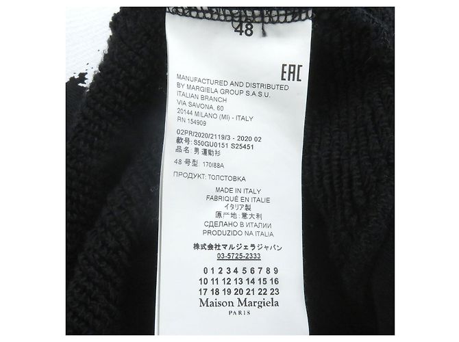 Maison Martin Margiela Hoodie mit diagonale Farbeffekt Maison Margiela 10 Schwarz - Ansicht 7