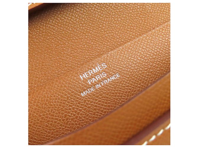 Cartera Larga de Cuero Beansufla Vaugham de Hermès Dorado - vista 11