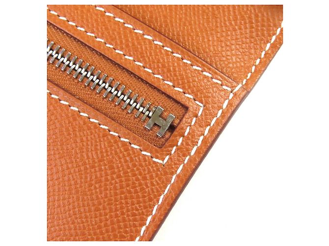 Cartera Larga de Cuero Beansufla Vaugham de Hermès Dorado - vista 8