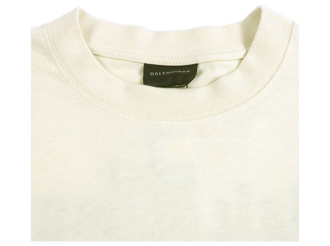 Camiseta de algodón Balenciaga Beige Crudo - vista 2