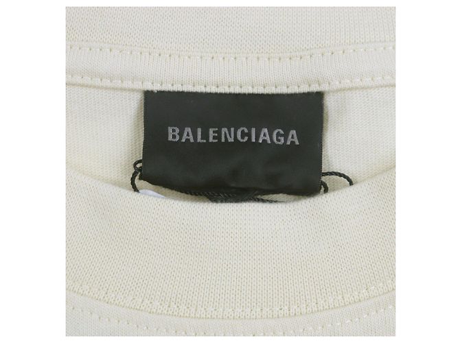 Camiseta de algodón Balenciaga Beige Crudo - vista 6