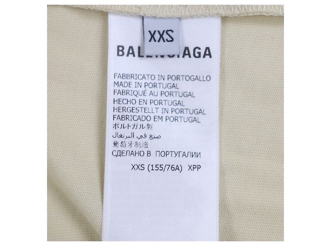 Camiseta de algodón Balenciaga Beige Crudo - vista 7