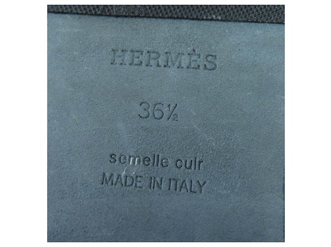 Sandali in pelle Chaine d'Ancre di Hermès Nero - vista 11