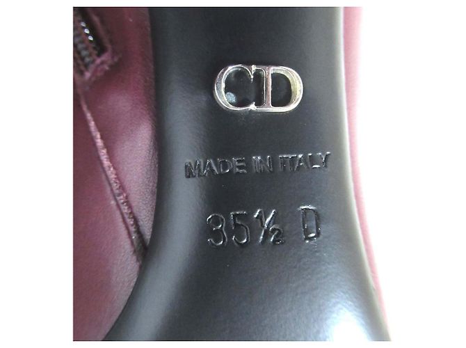Botines STELLAR Christian Dior Castaño Burdeos - vista 10