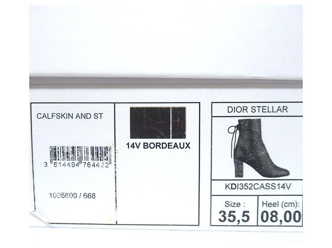 Botines STELLAR Christian Dior Castaño Burdeos - vista 13