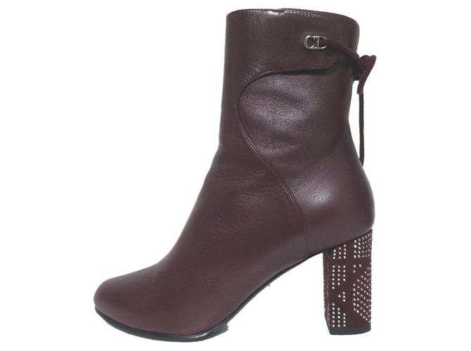 Botines STELLAR Christian Dior Castaño Burdeos - vista 2