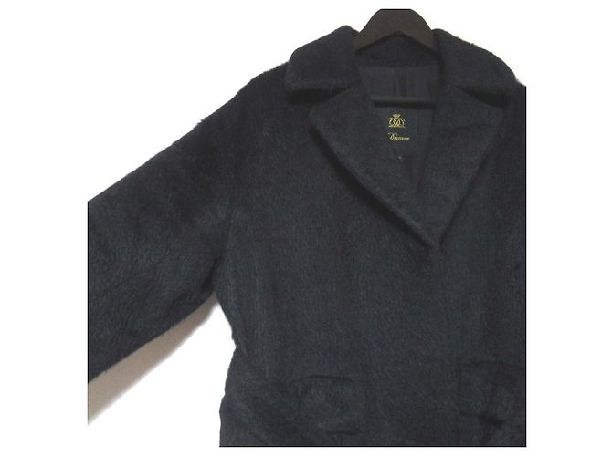 Autre Marque Abrigo de lana de alpaca Drawer Negro - vista 3