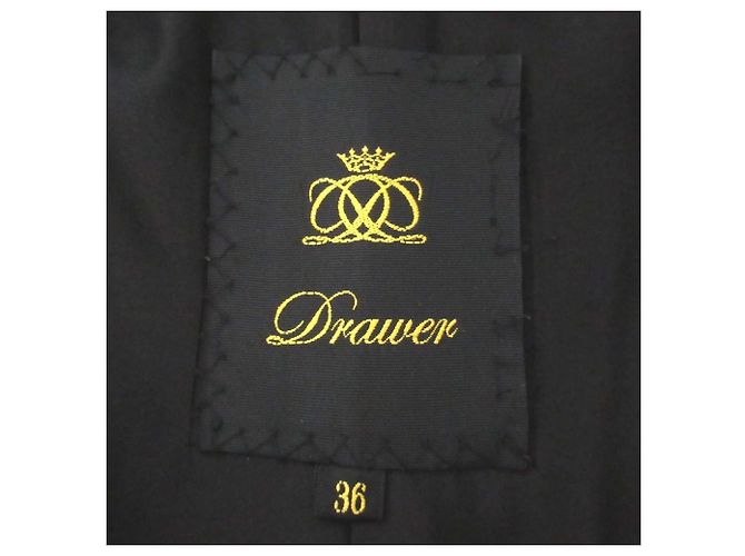 Autre Marque Abrigo de lana de alpaca Drawer Negro - vista 7