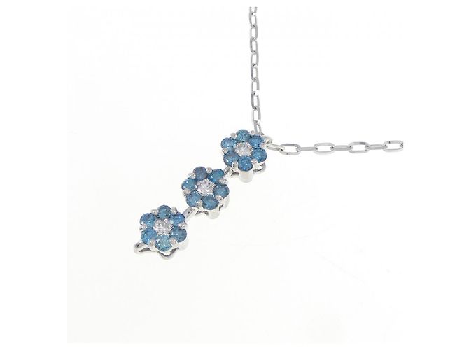 Autre Marque Collana di diamanti 2 vie in oro bianco Au750 Argento - vista 3