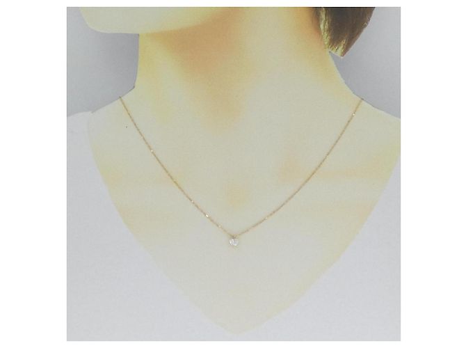 Autre Marque Collana con diamante a forma di cuore Au750 D'oro - vista 6