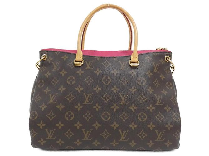 Borsa Pallas Monogram Louis Vuitton Marrone Rosa Gold hardware - vista 2