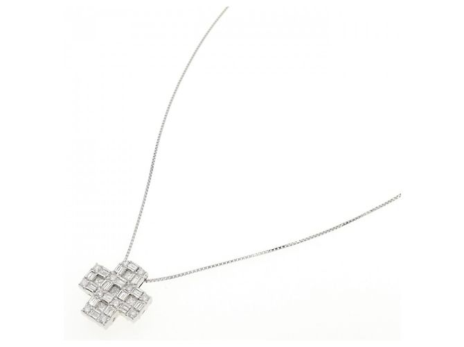 Autre Marque Collana in diamante Pt900 Pt850 Argento - vista 2