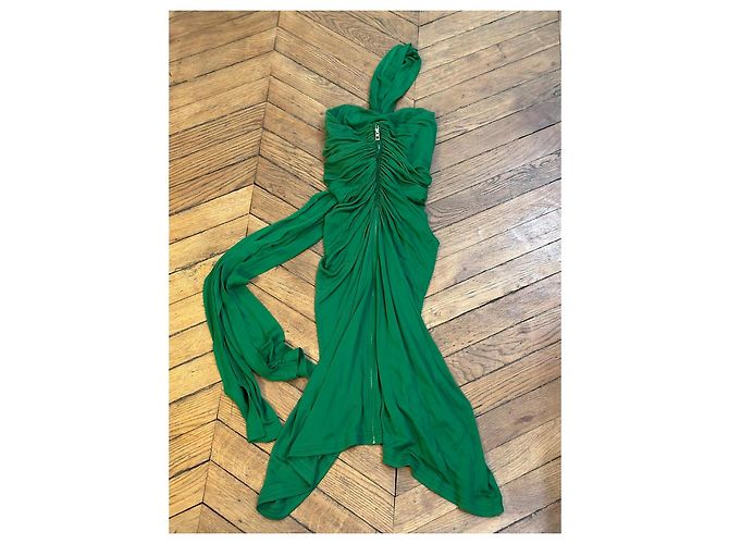 Loewe Vestido Modi drapeado verde Verde oscuro - vista 12