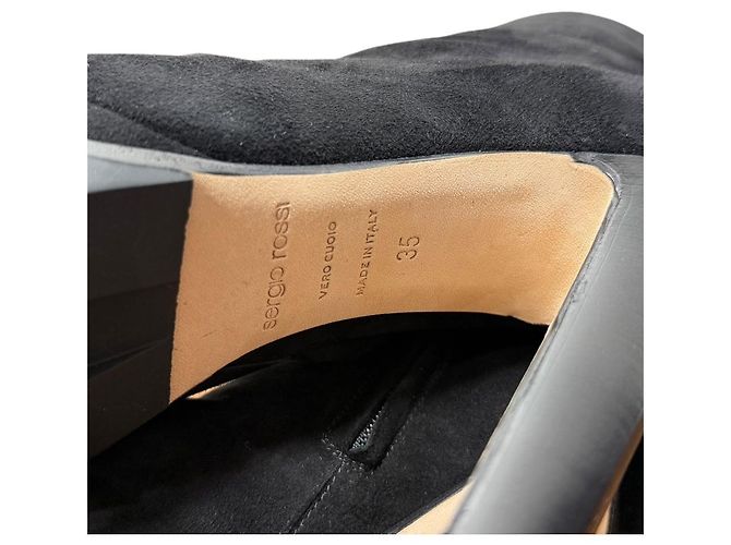 Autre Marque Botas Curtas de Camurça SHANA da Sergio Rossi Preto - vista 10