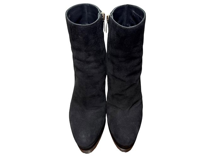 Autre Marque Botas Curtas de Camurça SHANA da Sergio Rossi Preto - vista 3