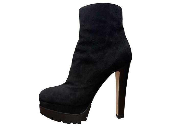 Autre Marque Botas Curtas de Camurça SHANA da Sergio Rossi Preto - vista 5